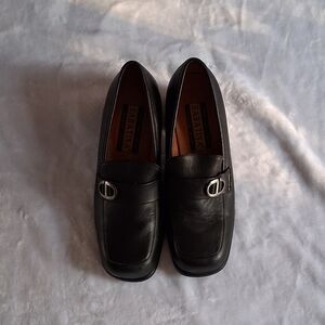 Black Leather Men's Loafers